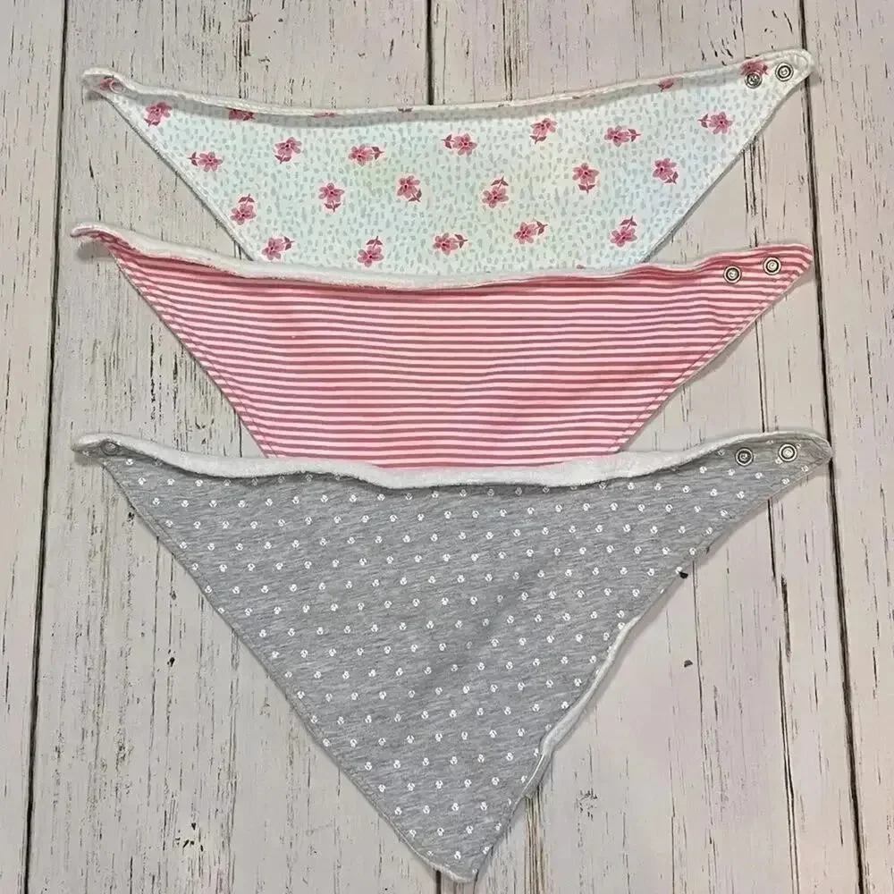 Baby girls’ 3 pack bandana bibs- Just One you by Carter’s
